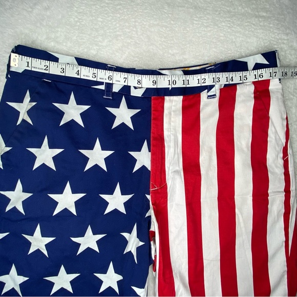 Loudmouth Shorts Red White Blue Stars and Stripes Sz 36 - Picture 7 of 8